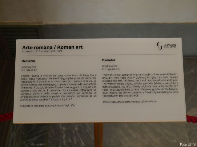 Firenze Nuove Didascalie Sulle Statue Antiche Nei Corridoi Degli Uffizi