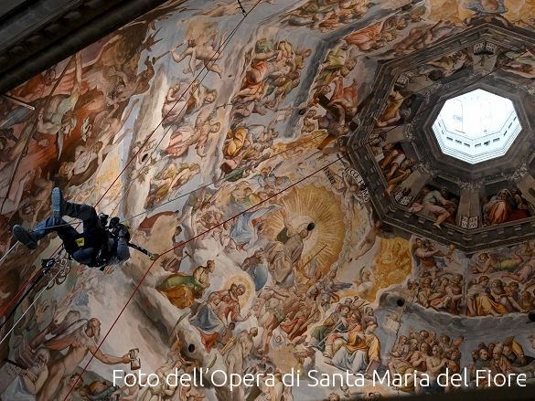 Firenze In Corso I Controlli Nel Tamburo Della Cupola Del Brunelleschi